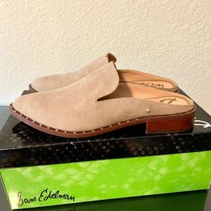 BNIB Women’s Sam Edelman Lewellyn Mule 6.5 M, Oatmeal Suede